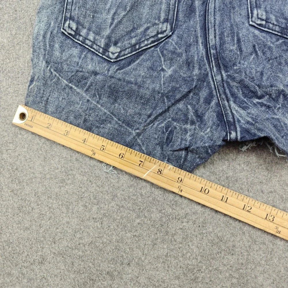 Vintage Navdungaree Shorts Mens 28 Blue Denim American Flag Cutoff USA 80s